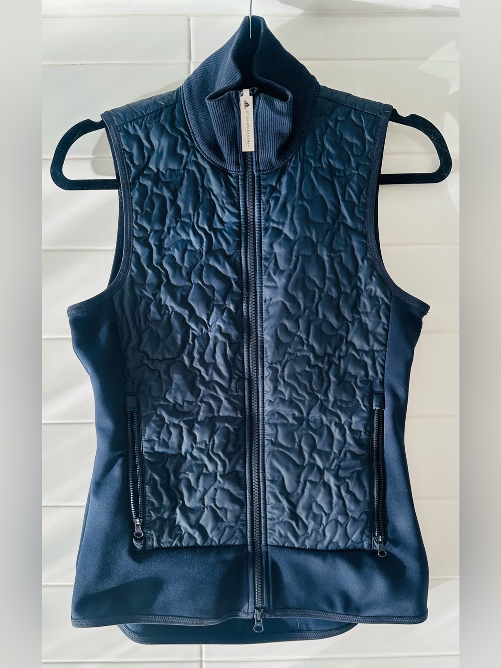 Stella McCartney x Adidas Quilted Run Gilet Navy Performance Vest